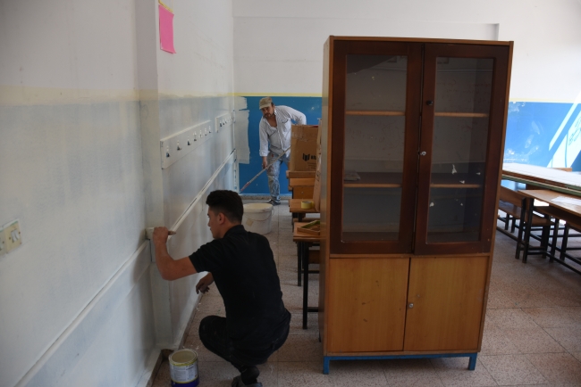 Sel bölgesindeki okul eğitime hazır hale getirildi