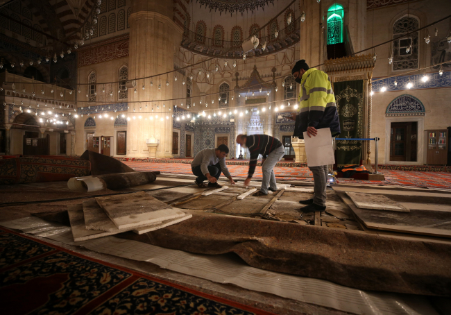 Selimiye Camii'nde ibadet alanları belirlendi