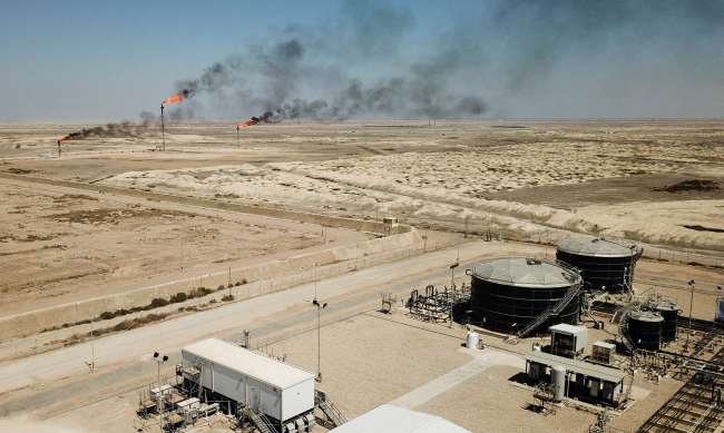 Basra'da bulunan Majnoon petrol sahası. Fotoğraf: Reuters