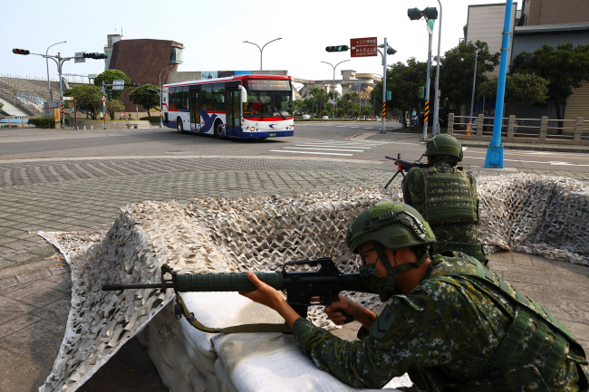 Taipei'de tatbikat düzenlendi (27.07.2022) | Fotoğraf: Reuters