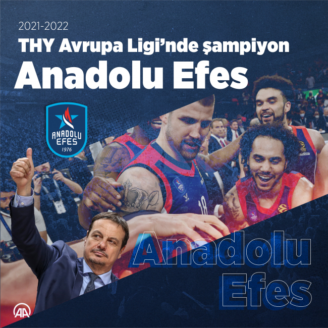 Anadolu Efes'ten Avrupa'da üçüncü kupa