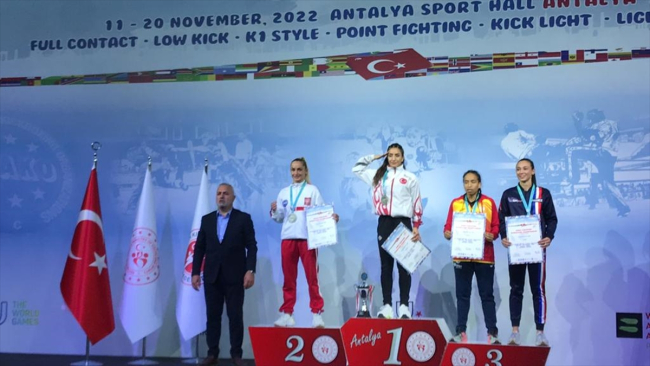 Teğmen Zeliha Doğan kick boksta Avrupa şampiyonu oldu