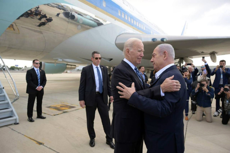 ABD Başkanı Biden, Tel Aviv'de. Fotoğraf: AA