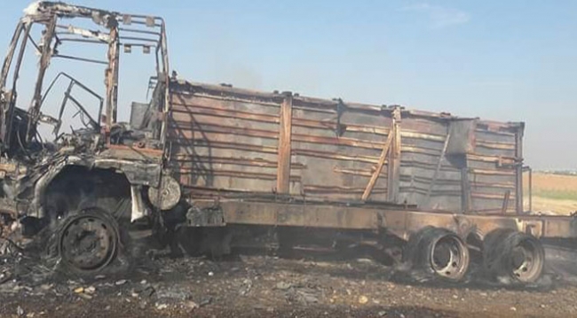 Şanlıurfa’da akaryakıt tankeri alev alev yandı