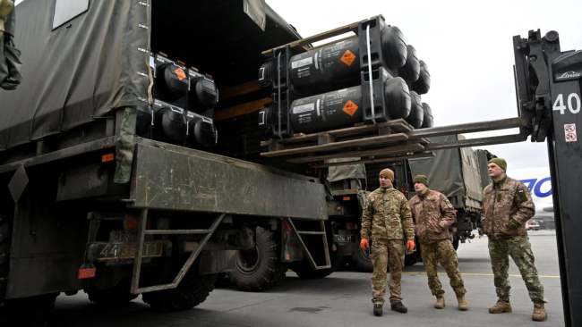 ABD Ukrayna'ya binlerce Javelin anti tank füzesi verdi. Fotoğraf: AFP
