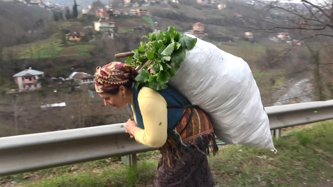 Karadenizli kadınlar her mevsim çalışkan