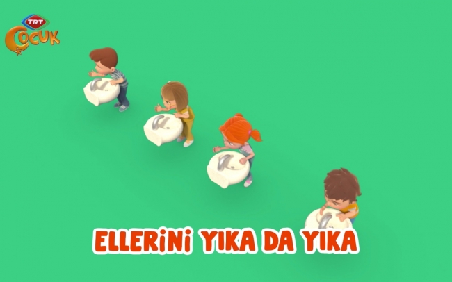 TRT Çocuk'un kahramanları el yıkamayı şarkıyla öğretiyor