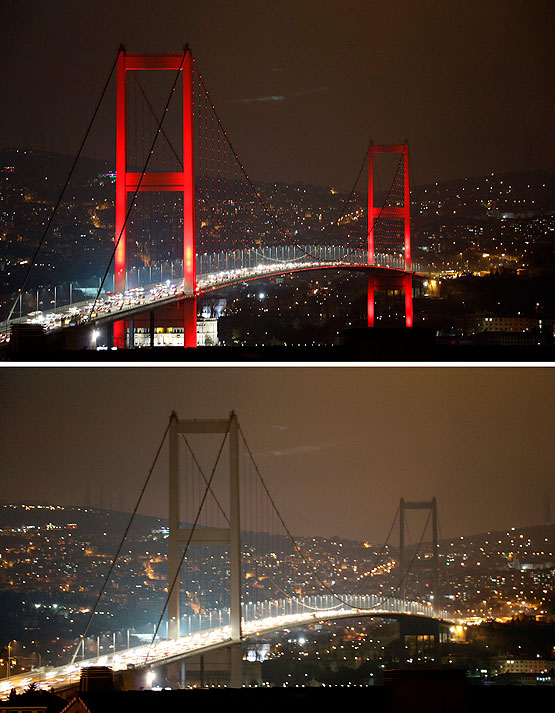 İstanbul'dan 'Dünya Saati' hareketine destek