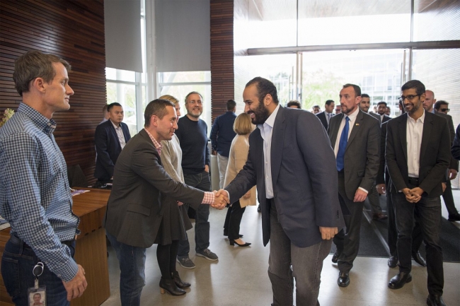 Veliaht Prens Selman'dan Google'a iş birliği ziyareti