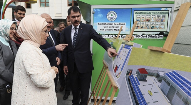 Emine Erdoğan, Kızılcahamam'da Sıfır Atık Projesi'ni inceledi