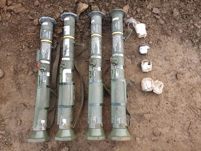 Terör operasyonlarında tanksavar roket ele geçirildi