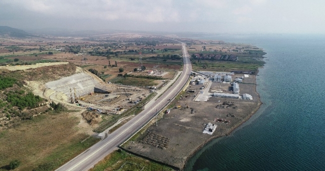 1915 Çanakkale Köprüsü'ndeki çalışmalar havadan görüntülendi