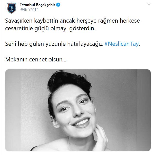 Kulüplerden Neslican Tay'a veda mesajı