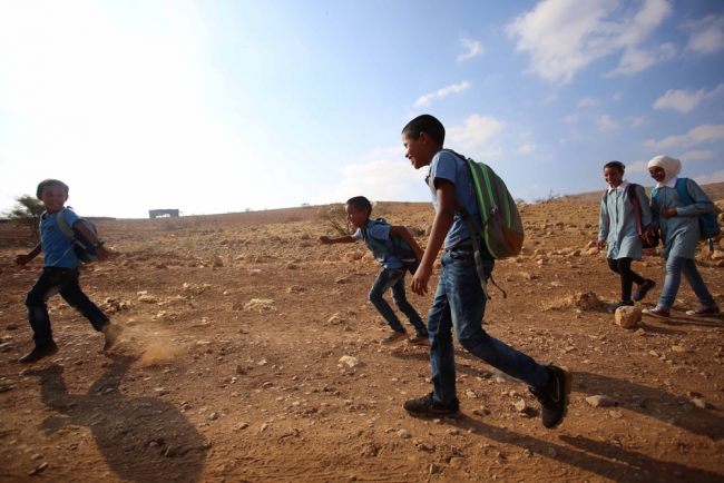 Filistinli çocukların zorlu okul yolculuğu