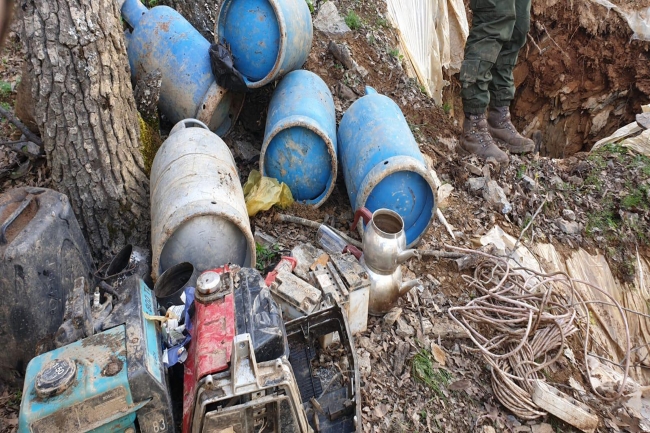 Tunceli kırsalındaki terör yuvaları imha edildi
