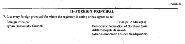 Terör örgütü YPG/PKK'nın Washington'da büro açmak için başvurduğu ortaya çıktı