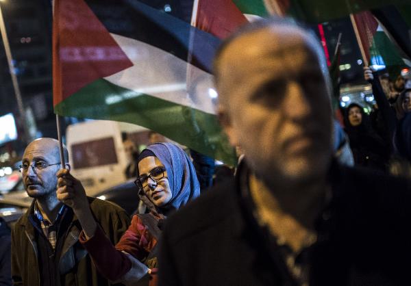 İsrail Başkonsolosluğu önünde "Gazze" protestosu