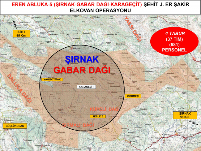 Şırnak'ta Eren Abluka-5 Operasyonu başlatıldı