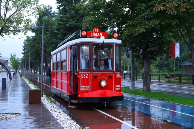 Ordu sahiline nostaljik tramvay