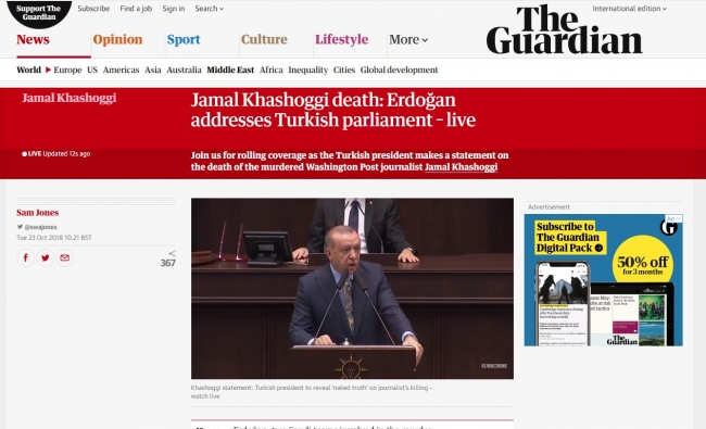Dünya basını Cumhurbaşkanı Erdoğan'ın açıklamalarına kilitlendi