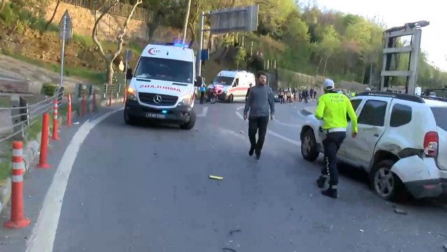 Sarıyer'de İETT otobüsü 15 araca çarptı: 4 yaralı