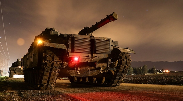 Afrin kırsalındaki terör hedefleri ateş altında