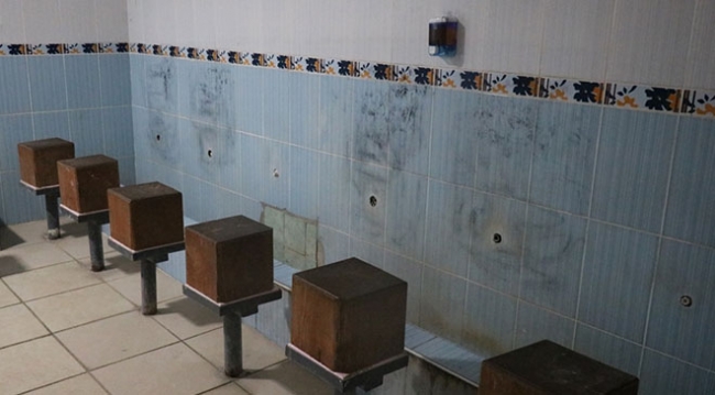 Kırşehir'de cami şadırvanının muslukları çalındı