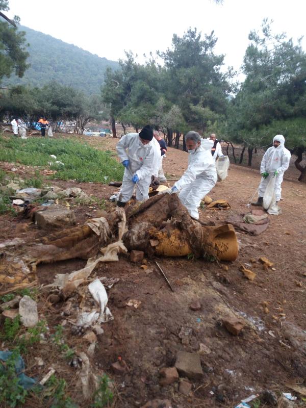 Adalarda fayton temizliği: 25 ton atık çıkarıldı