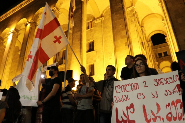 Gürcistan'da protestolar devam ediyor