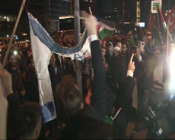 İsrail Başkonsolosluğu önünde "Gazze" protestosu