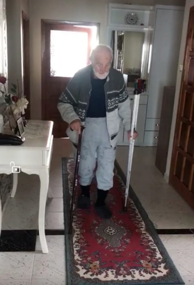 Koronavirüsü yenen 96 yaşındaki Kasım dede sağlıklı yaşamın sırrını anlattı