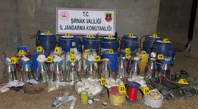 İçişleri Bakanlığı: Şırnak'ta son dönemlerin en büyük patlayıcısı ele geçirildi