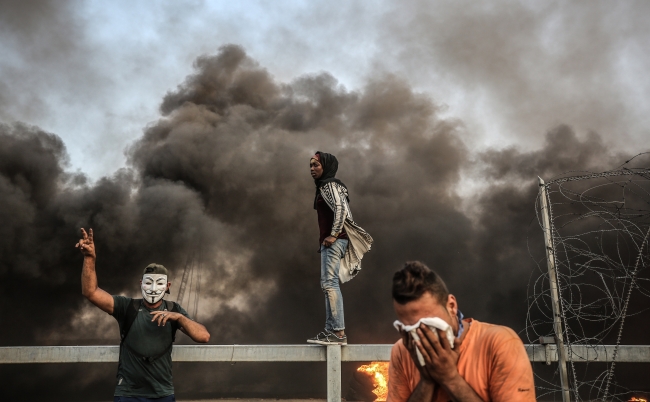 Gazze'deki işgal karşıtı gösterilerde biri çocuk 3 Filistinli şehit oldu