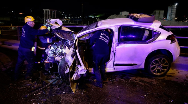 Başkentte 10 araç birbirine girdi: 7 yaralı