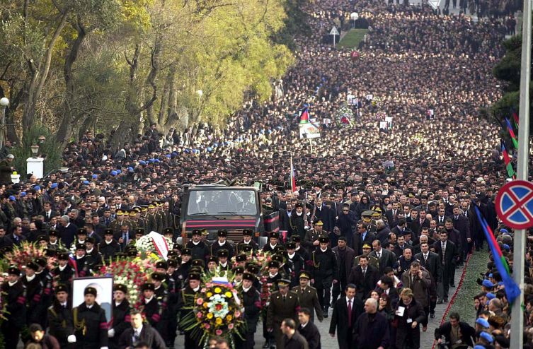 Haydar Aliyev'in cenaze töreni. | Fotoğraf: AA