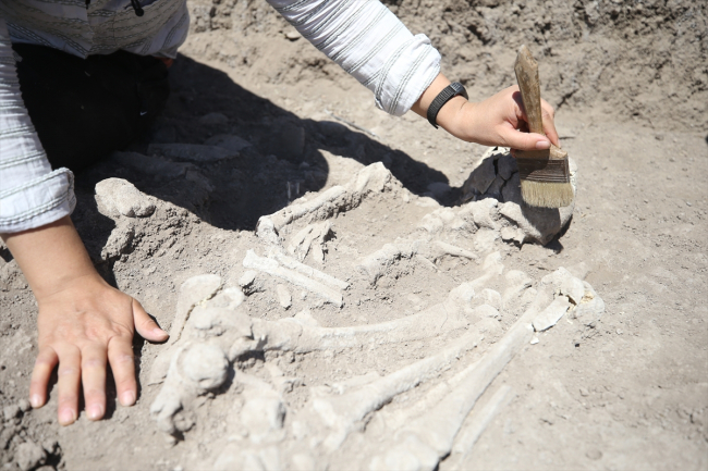 Kahramanmaraş'taki 7 bin yıllık kadın iskeleti bulundu