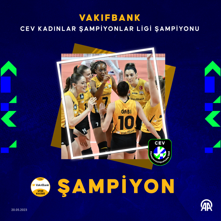 VakıfBank Avrupa'da 6. kez şampiyon