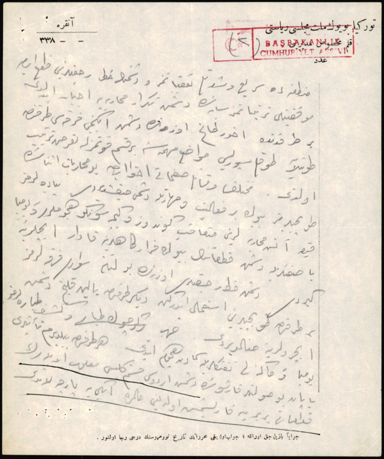 Atatürk'ün el yazısıyla Büyük Taarruz'un ayrıntıları