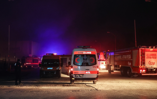 İstanbul'da et üretimi yapılan fabrikada yangın