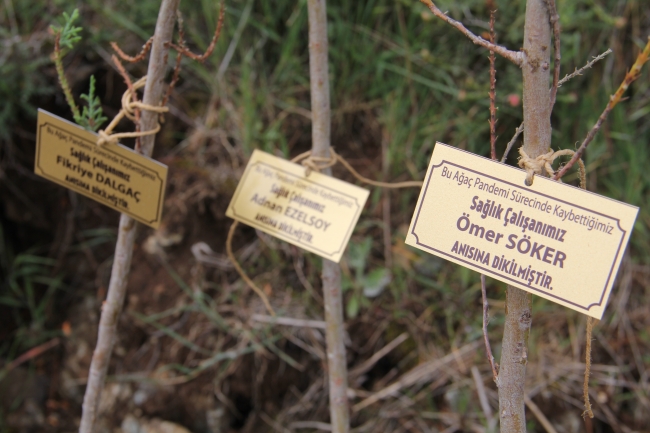 Covid-19 kurbanı sağlıkçıların adlarını fidanlar yaşatacak