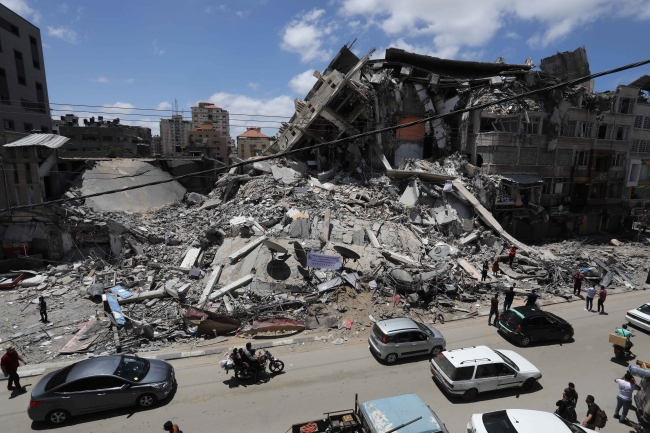 İsrail'in Gazze'deki yıkımı havadan görüntülendi