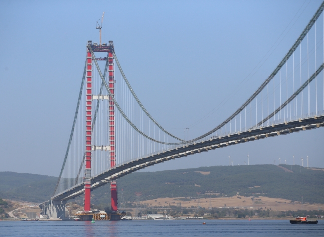 Çanakkale Köprüsü'nün tabliye montajlarında sona yaklaşıldı