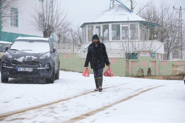 Trakya'da beklenen kar yağışı başladı