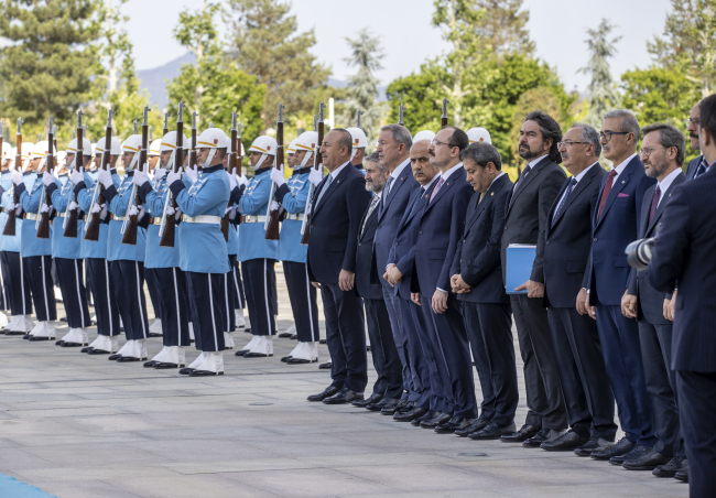 Cumhurbaşkanı Erdoğan'dan Pakistan Başbakanı Şerif'e resmi karşılama