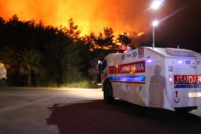 Marmaris'te ormanı arıcının ateşi yaktı