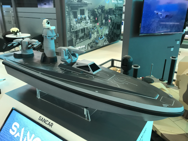 Silahlı insansız deniz aracı Sancar, ilk kez görücüye çıktı