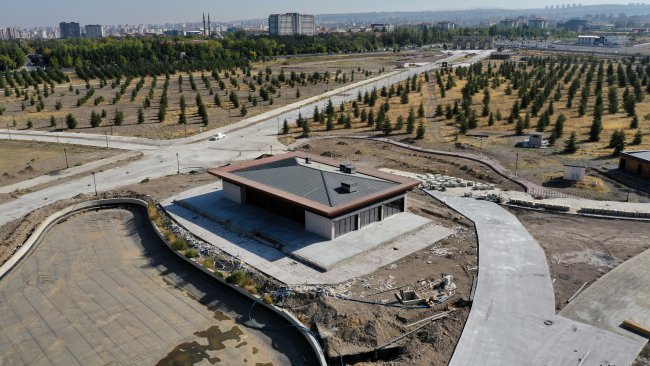 Kayseri'de yapımı devam eden millet bahçesinin yüzde 70'i tamam