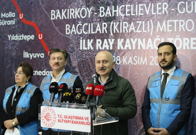 Bakırköy-Kirazlı metro hattında ilk ray kaynağı yapıldı