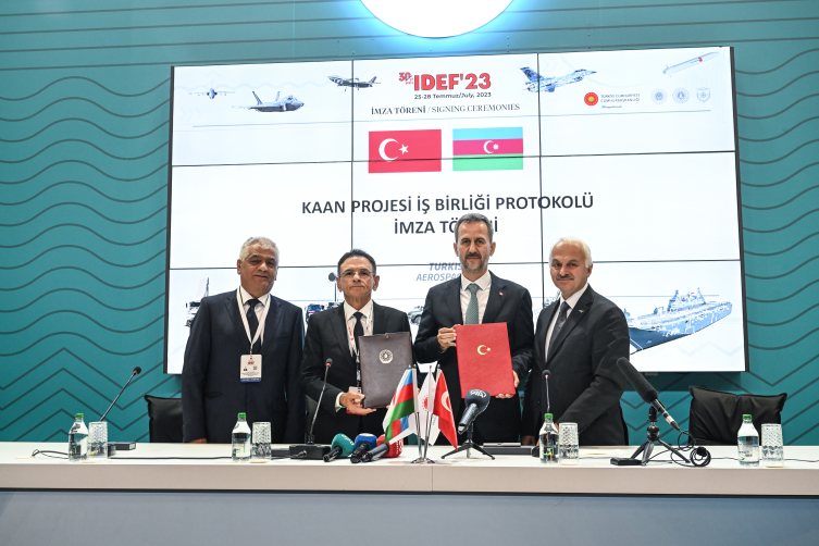Türkiye ile Azerbaycan arasında atılan imzalar KAAN için yeni bir yol haritası anlamına da geliyor. Foto: AA