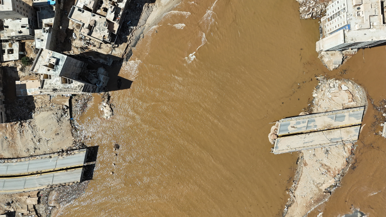 Daniel Fırtınası Libya'yı yıkıp geçti. Fotoğraf: AA